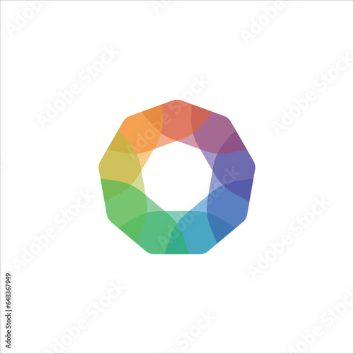 Colorful or Rainbow Diamond Logo