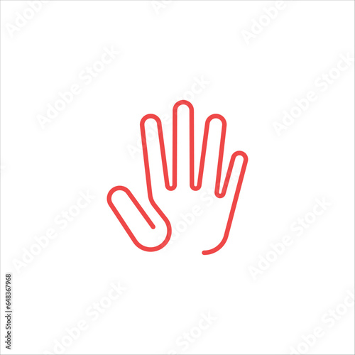 Hand with Thumb Shaped Like Paperclip Logo