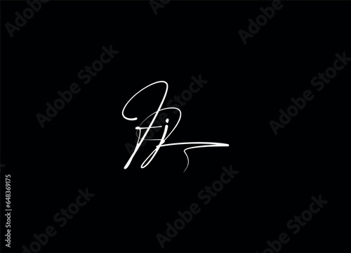 FJ Initial letter logo design and monogram logo