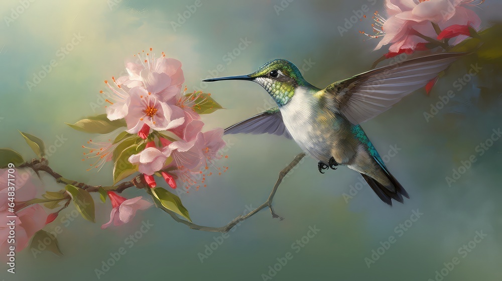 Naklejka premium Cherry blossom, white flower