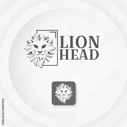 Lion Head Logo Design Template