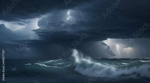 Storm in the sea