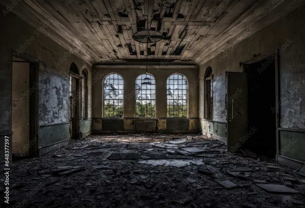 An abandoned asylum with a tragic history