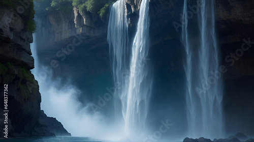 Waterfall in the mountains