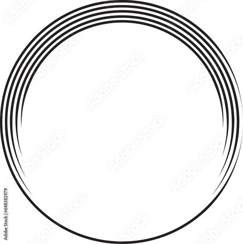 circle frame with line style ellement illustration photo