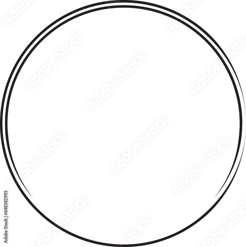 circle frame with line style ellement illustration