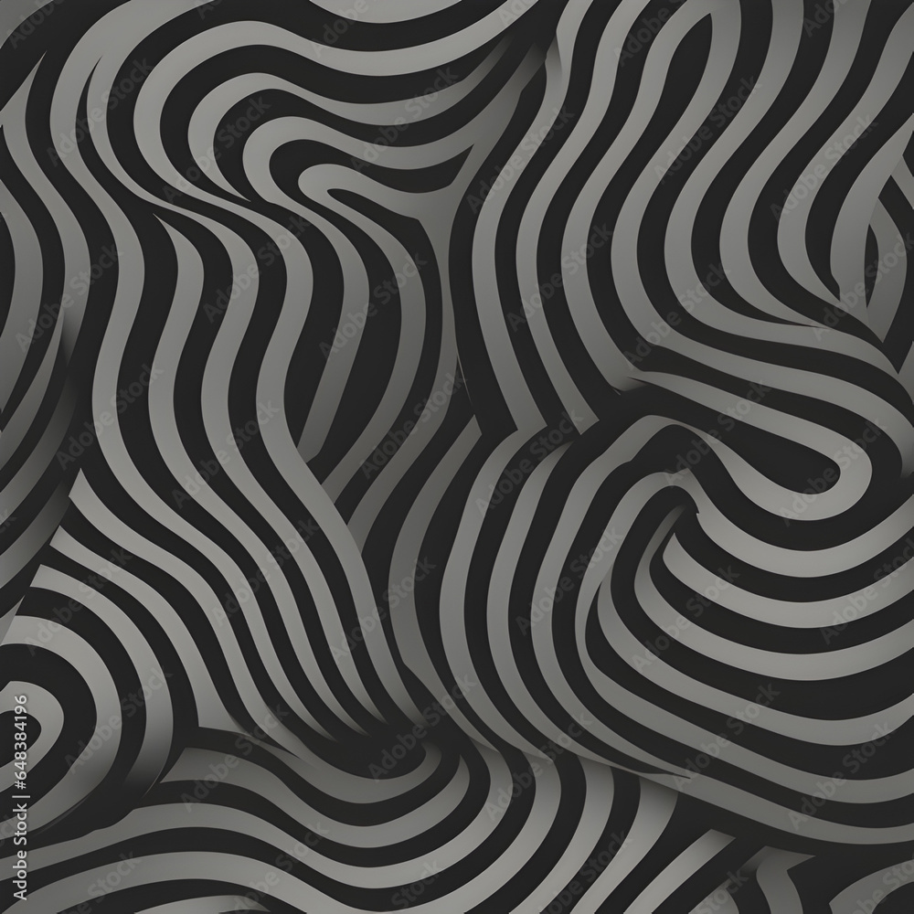 gray hypnotic line,dark brown background,vector graphic.