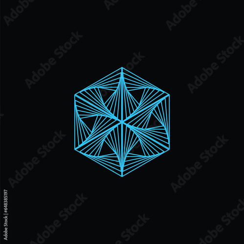 geometric logo design concept, vector.