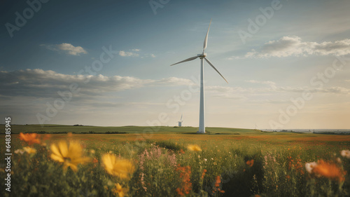 wind turbines in the field