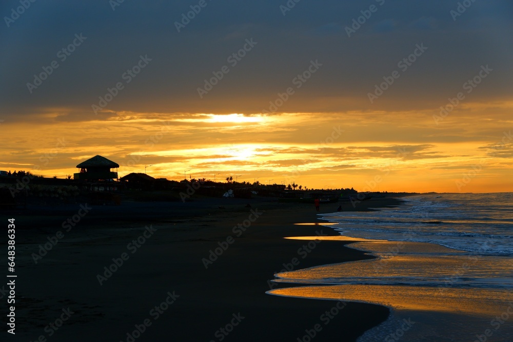 sunset on the beach