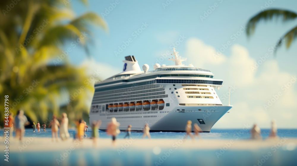 Cruise ship vacationers