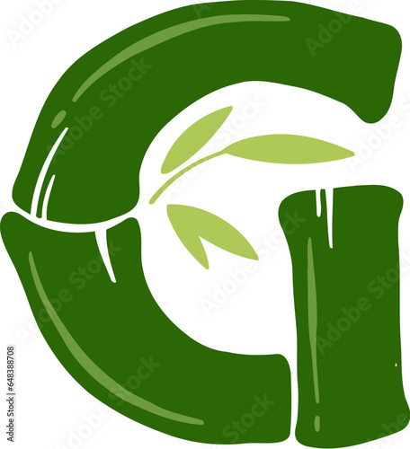 Bamboo Alphabet Letter G