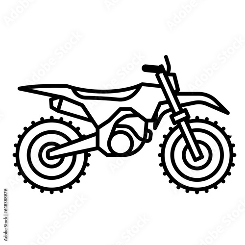 Motocross single outline icon. Transportation illustration for templates, web design and infographics. 
