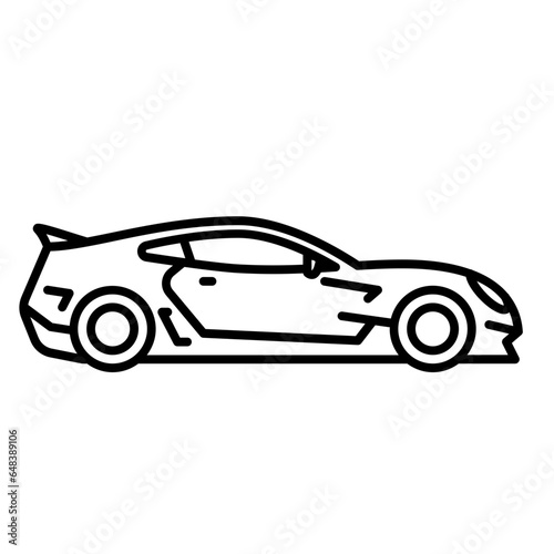 Sport car outline icon. Transportation illustration for templates, web design and infographics	
