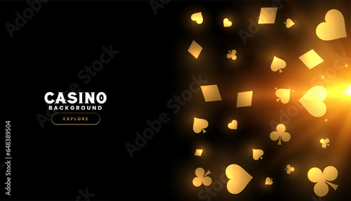 poker gambling ace card dark banner with light effect