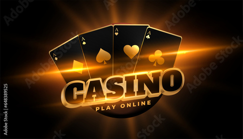 poker gambling ace card dark banner play online for success