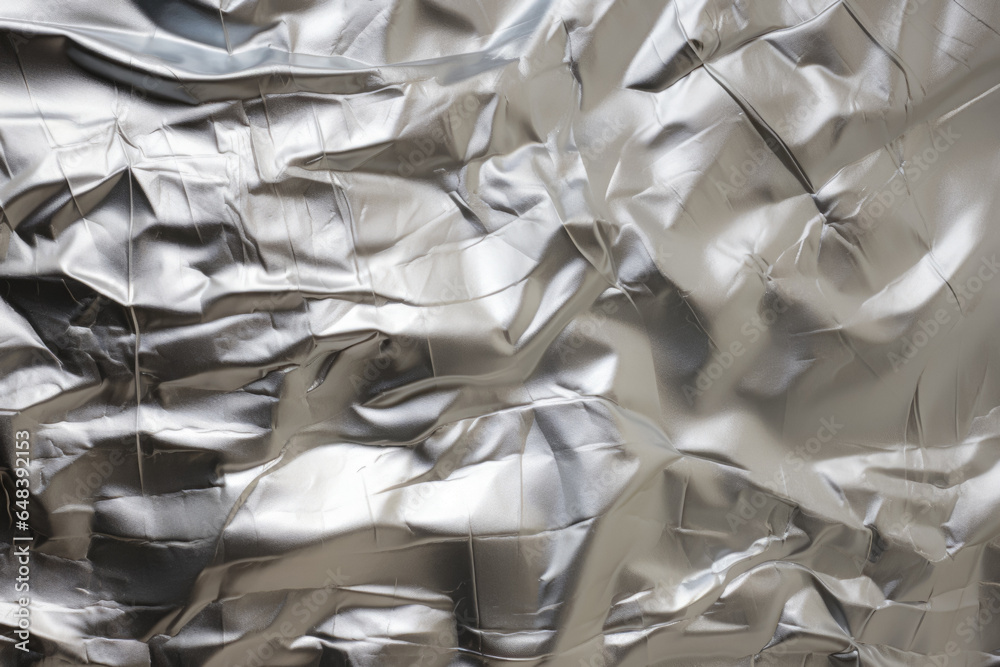 Texture Of Aluminum Crumpled Foil For Background Created Using Artificial Intelligence Texture Of Aluminum Crumpled Foil For Background Created Using Artificial Intelligence