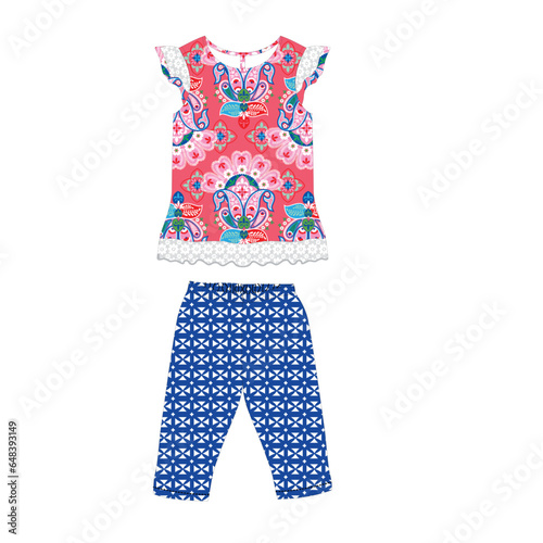 flower pattern baby frocks print