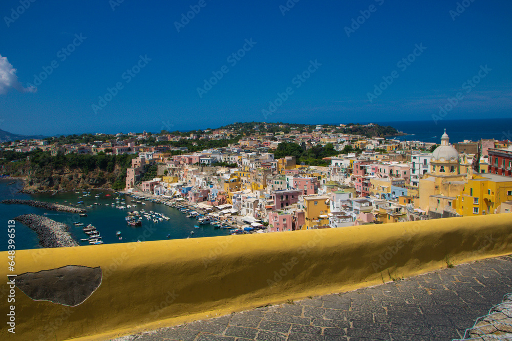 landscape of Marina Corricella at Procida