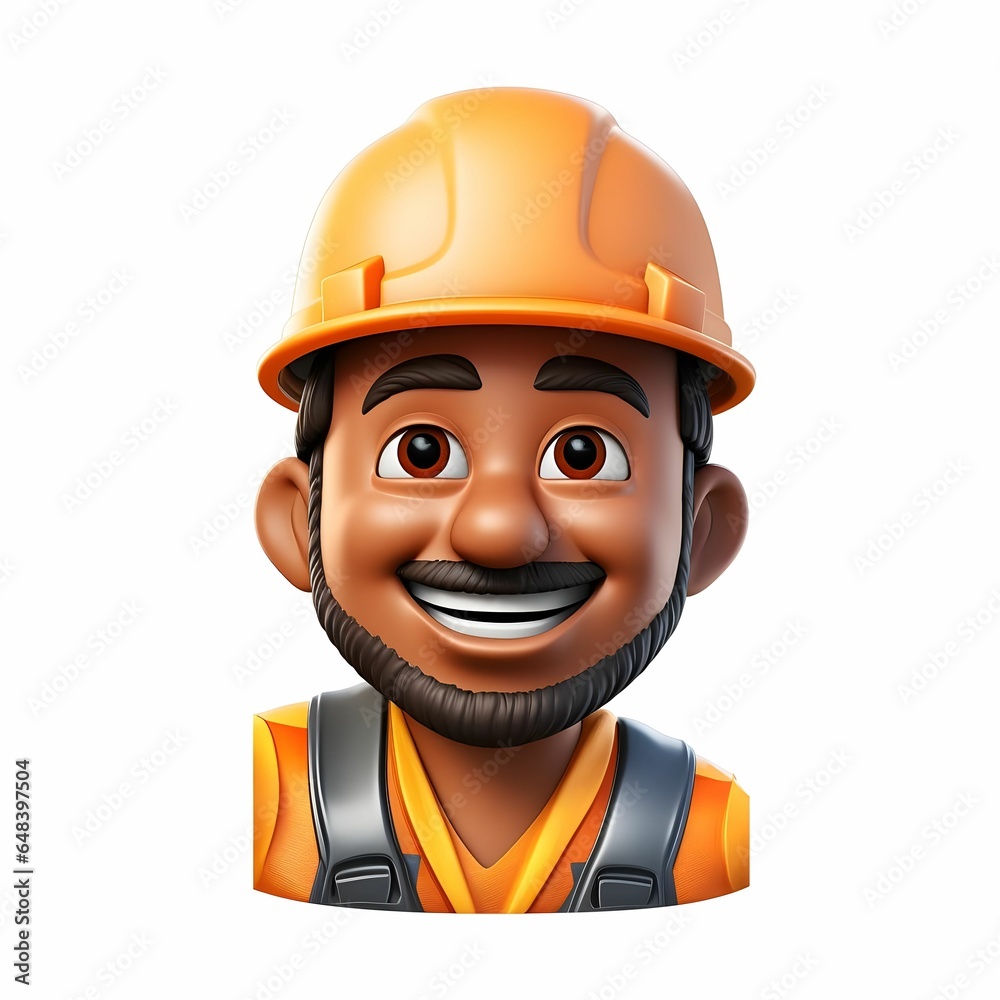 emoji of a construction worker Generative AI emoji of a construction worker Generative AI