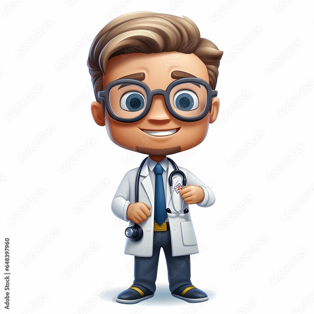 emoji of a doctor with stethoscope  Generative AI