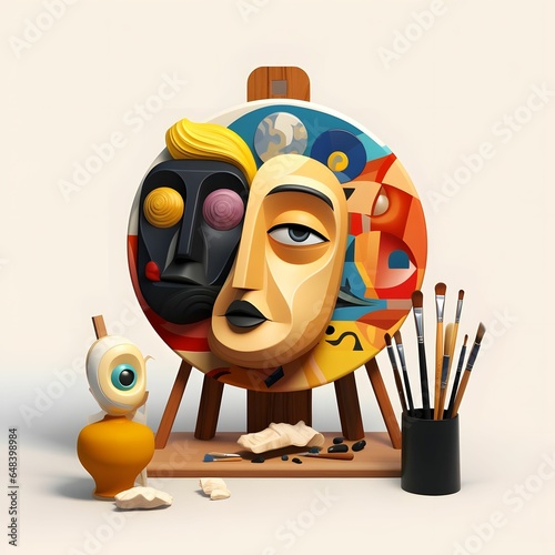 emoji of an artist  Generative AI