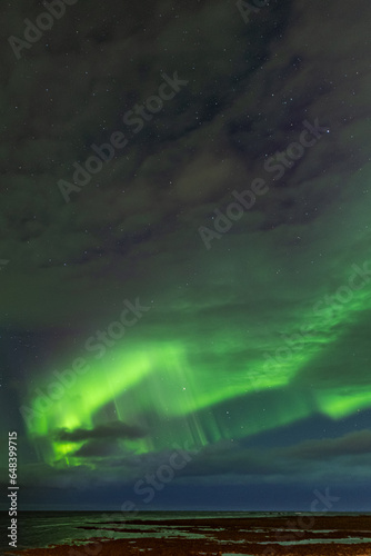 Fototapeta Naklejka Na Ścianę i Meble -  aurora borealis over the sea in Iceland
