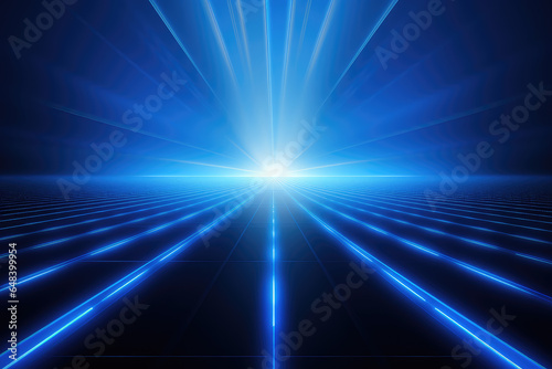 Wallpaper Mural Abstract technology concept perspective grid line up and down side with neon light background. Torontodigital.ca