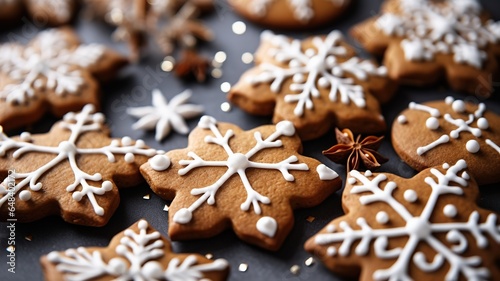 Close-Up Shot of Freshly Baked Gingerbread Cookies, Exuding Warmth and Irresistible Aroma