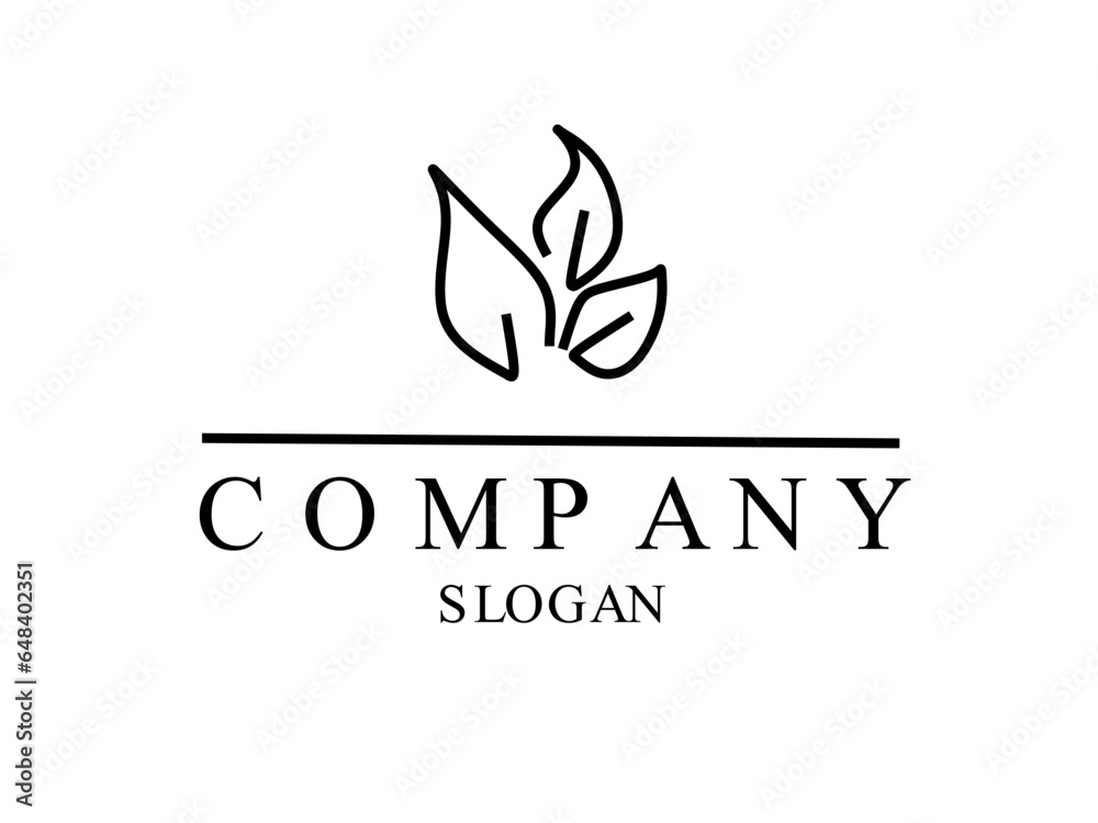 A leaf-themed abstract logo in vector format. suitable  for your business and activity plan.

