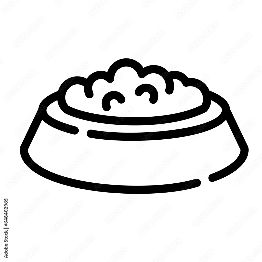 pet bowl Line Icon pet bowl Line Icon
