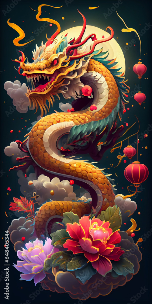 Fototapeta premium Dragond Generative Ai