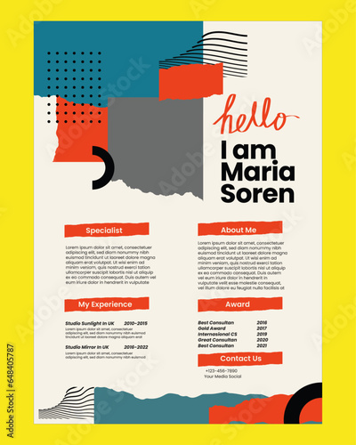 Modern Resume CV Design Template