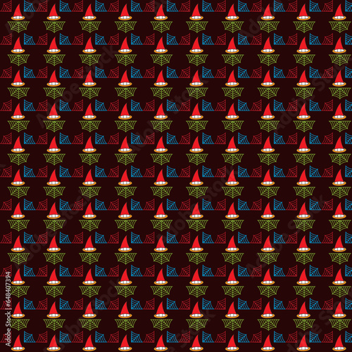 Halloween seamless pattern illustration