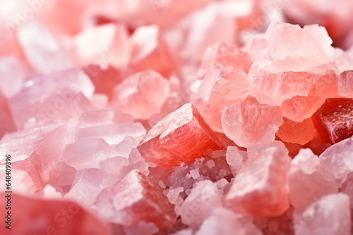 Himalayan pink crystal salt background. Generative AI image