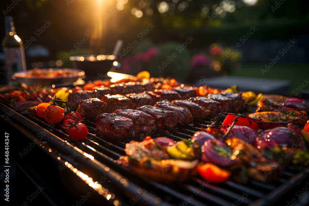 barbecue on the grill	