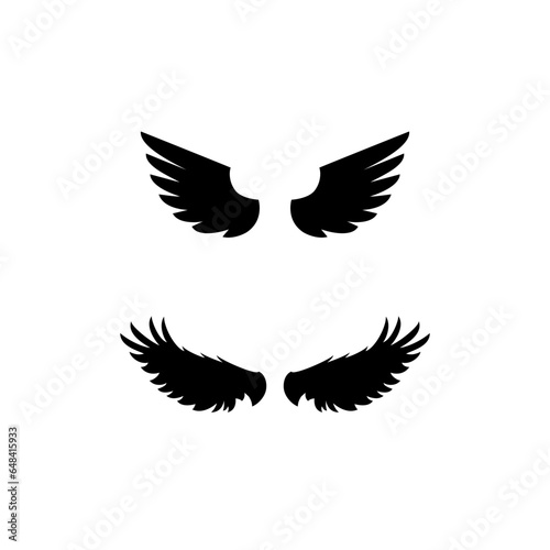 wings vector illustration for icon symbol or logo. wing logo template
