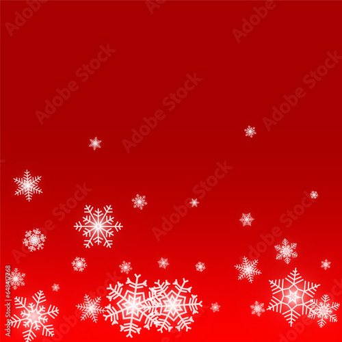 Gray Snowflake Vector Red Background. Fantasy