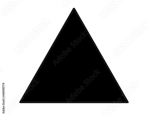 Black triangle isolated on white