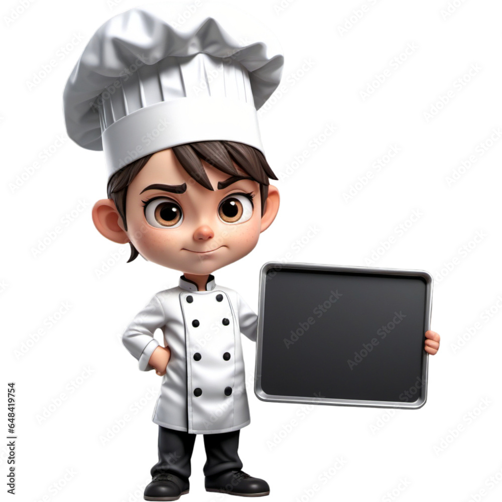 Chef is holding a baking sheet with Disgusted expression Chef is holding a baking sheet with Disgusted expression