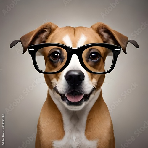 dog in glasses © Awais