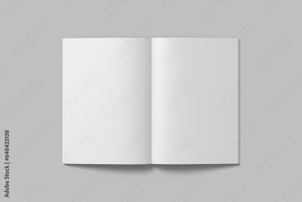 Opened magazine blank mockup Opened magazine blank mockup