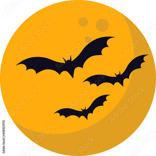 Halloween Moon With Bat