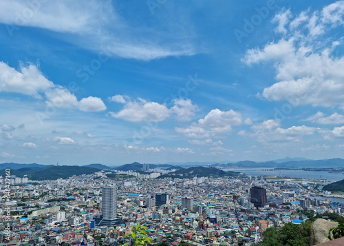 This is the urban landscape of Mokpo, Korea.