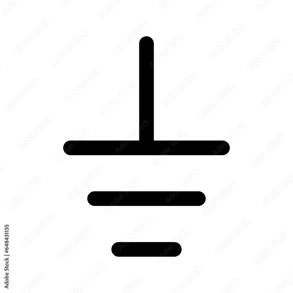 Grounding icon connection electrical ground, grounding protection ...