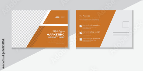 
Vector postcard template design ,modern business postcard template, abstract business postcard and creative design.
