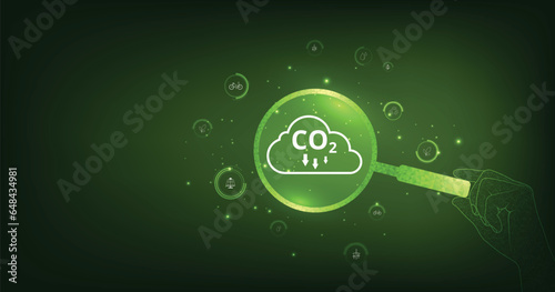 The idea of reducing CO2 emissions to limit global warming. Lower CO2 levels with sustainable development of renewable energy, planting trees, and green energy to stop climate change.	