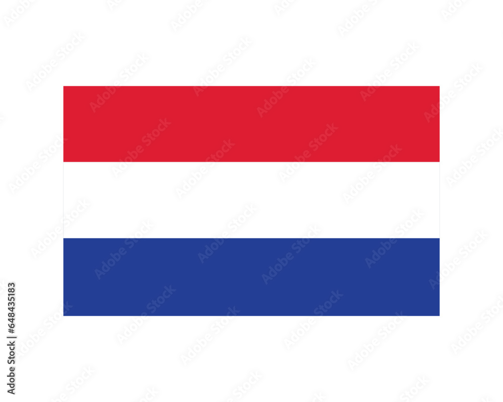 Typography of Independence Day, National Day of a country, Vector and editable file for Independence Day, Flag colors typography, Flag of Netherland, 26 July, Flat flag of Netherlands, White Backgroun