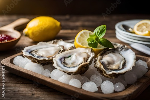 oysters with lemon