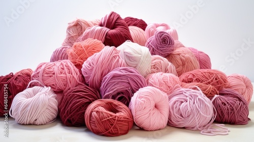 Wallpaper Mural Skeins of embroidery thread in shades of pink. Torontodigital.ca